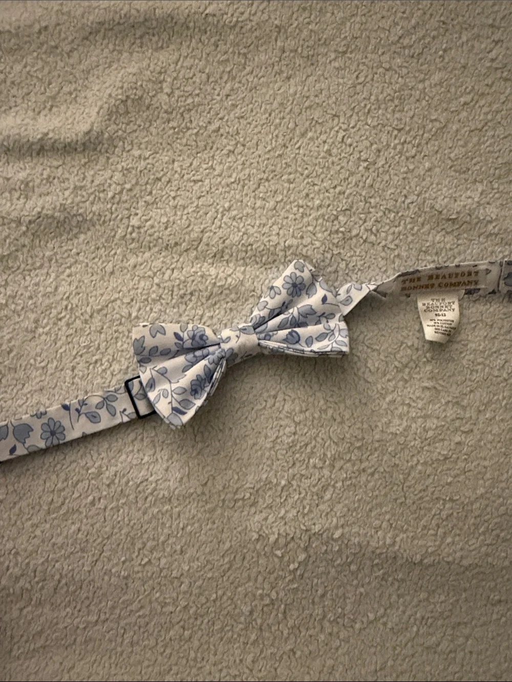 The Beaufort Bonnet Company Blue and White Floral Bow Tie for Kids